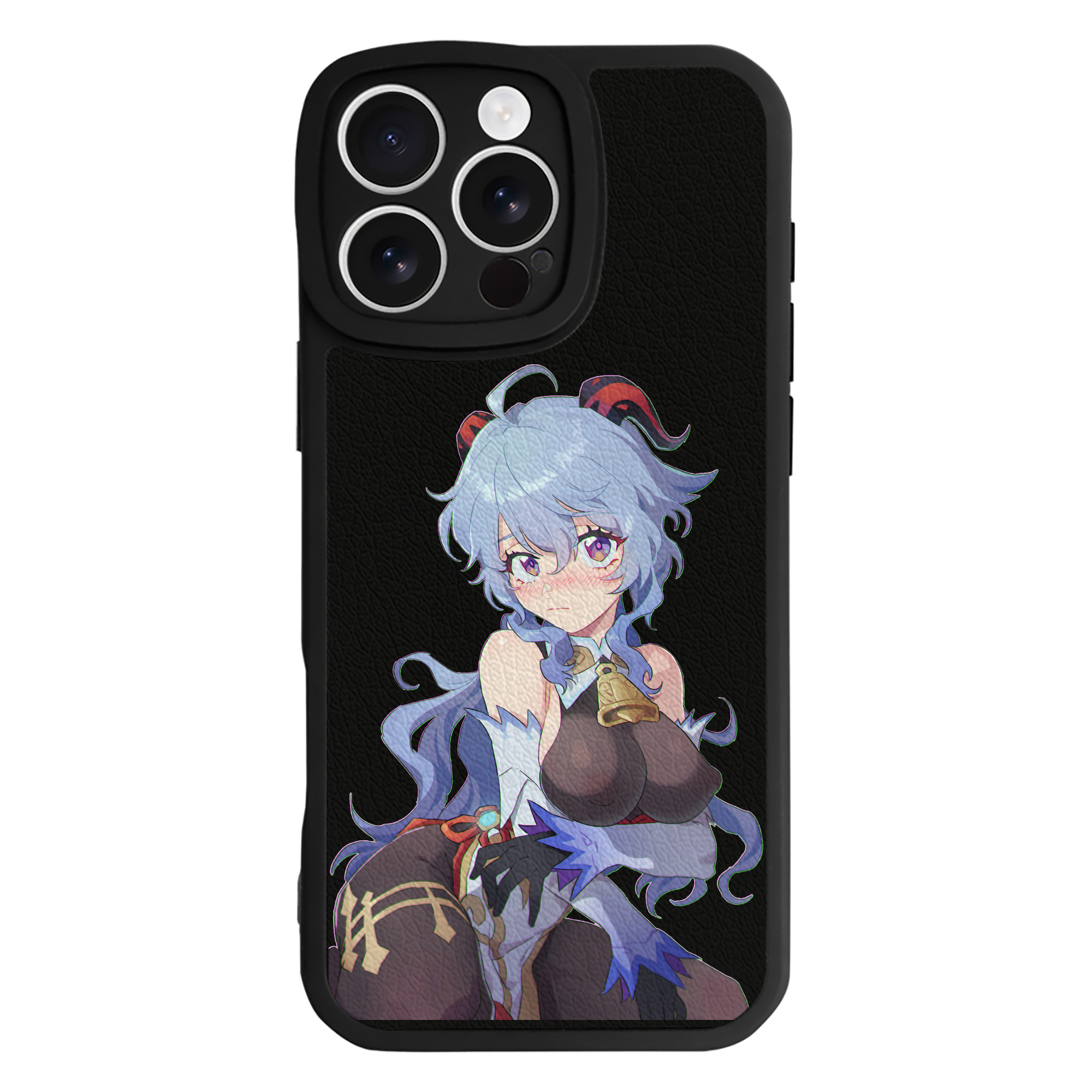 げんし神 甘雨 かんう genshin Ganyu 【iPhone 16シリーズ対応】シリコンスマホケース（レザー調） 材質：シリコン